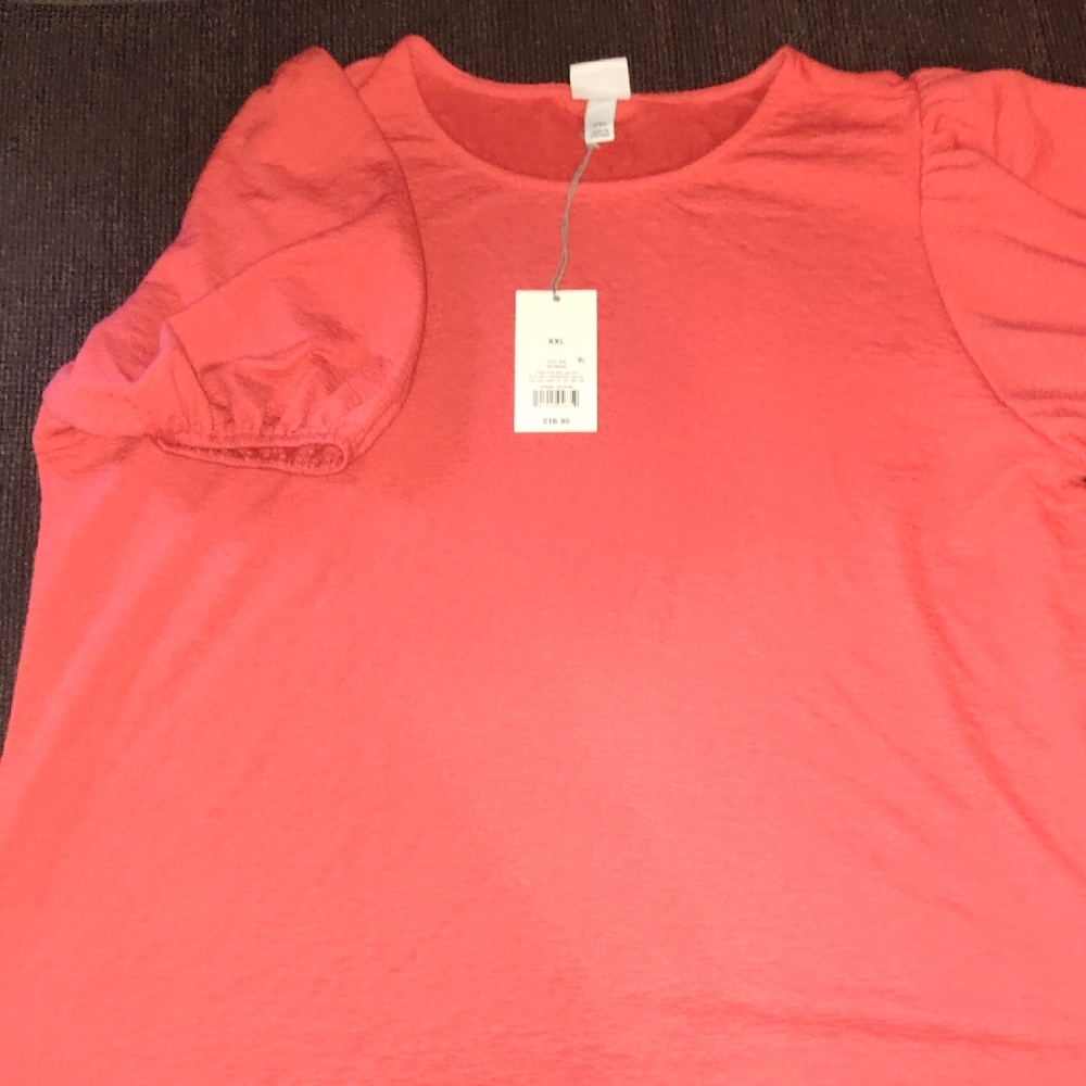 Target Women's Coral Puff Sleeve Blouse